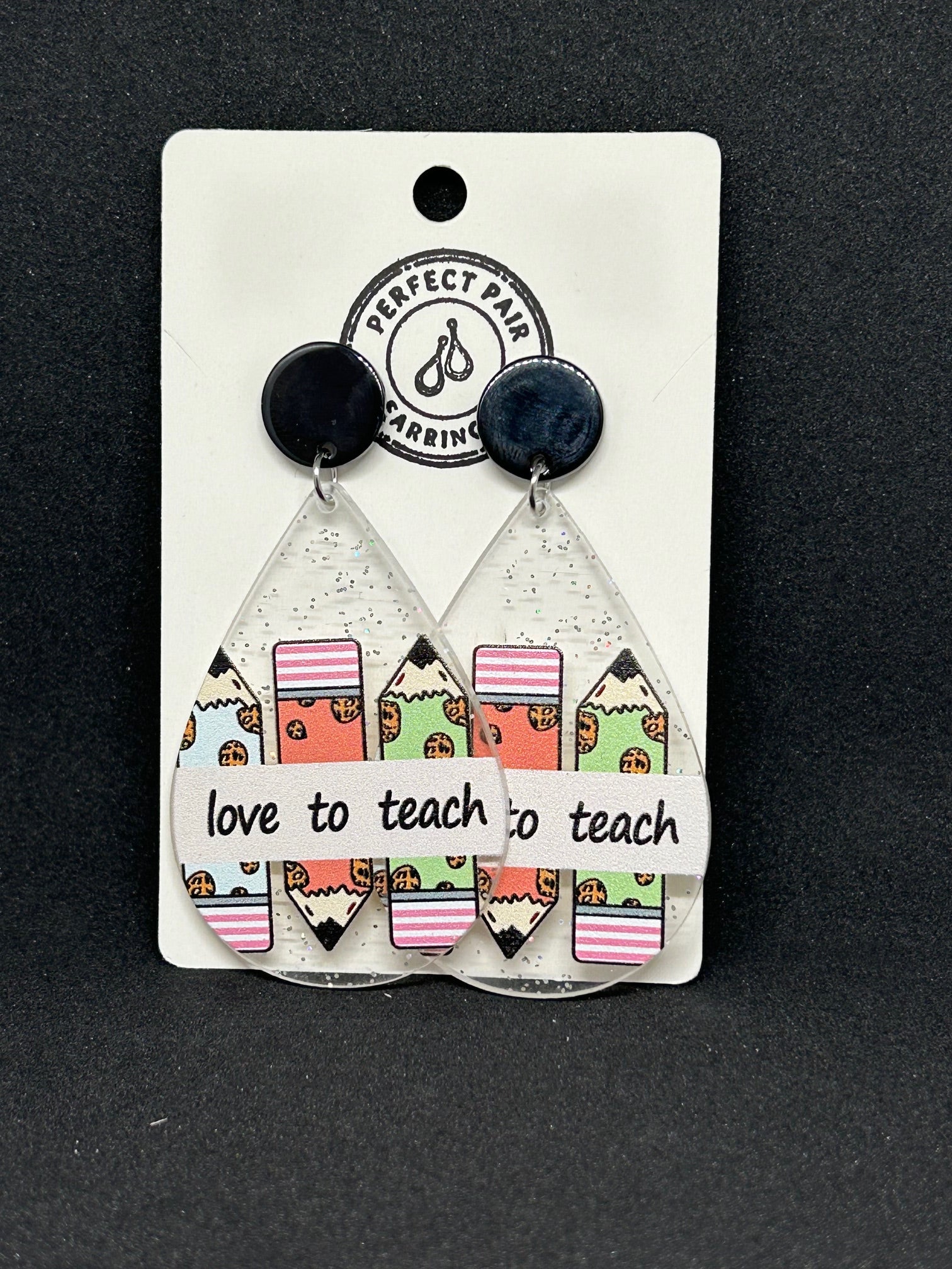 Acrylic "Love to Teach" Dangle