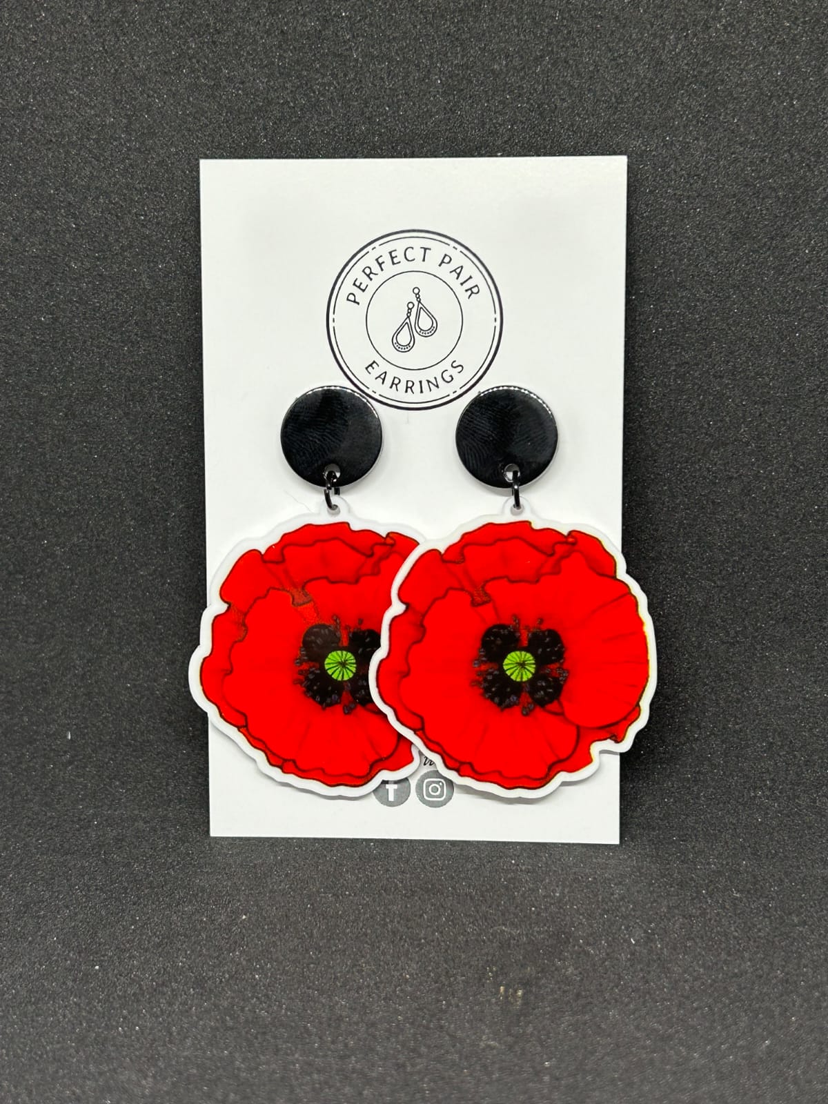 Poppies with black studs