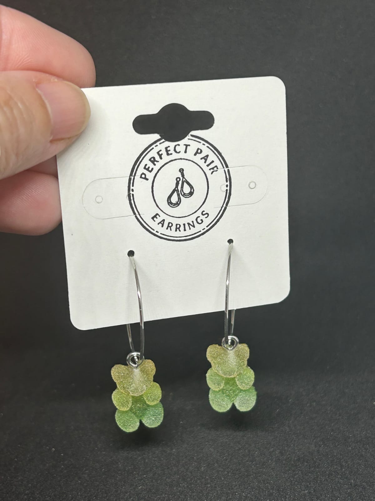 Gummy Bears on hoops - 2 tone FROSTED GREEN