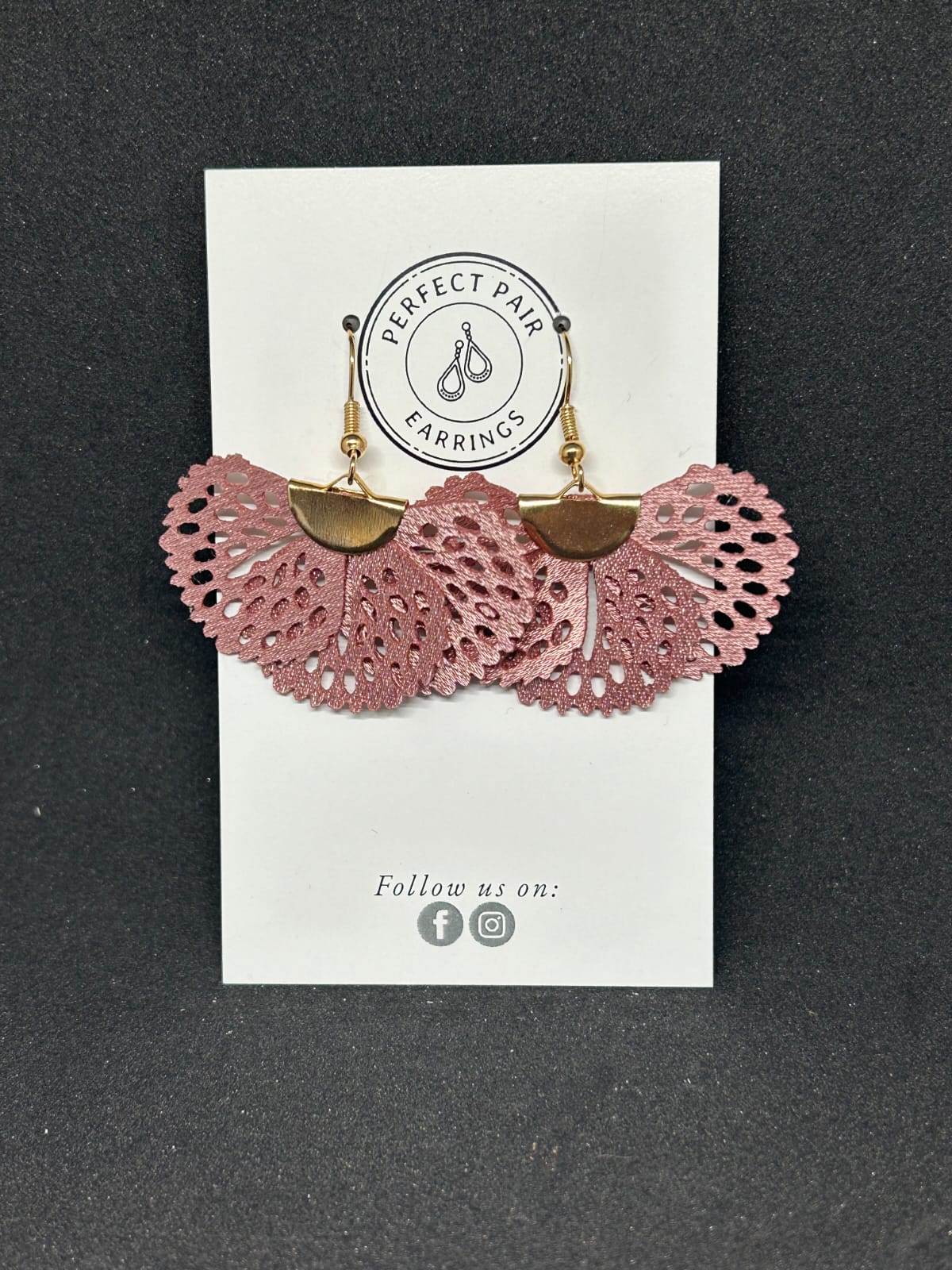 Pretty fan-dangles - Dusty Pink