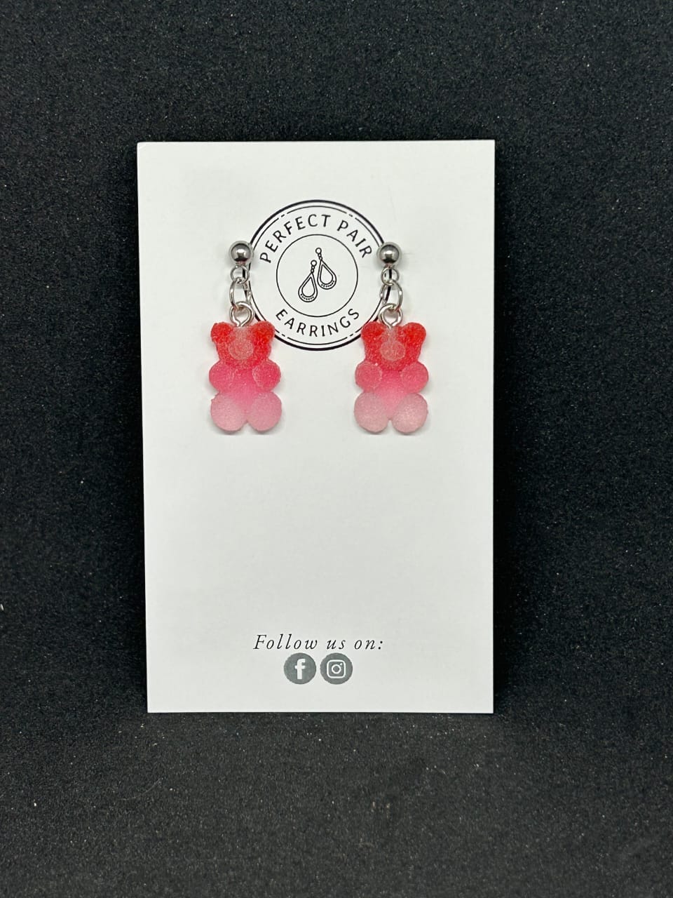 Gummy Bears on studs - 2 tone FROSTED RED